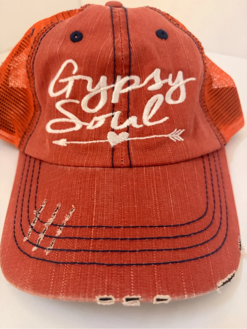 Gypsy Soul Women's Orange Trucker Hat